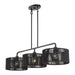Livex Lighting - 60233-04 - Three Light Linear Chandelier - Acordia - Black