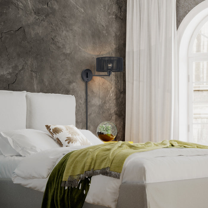 Livex Lighting - 60237-04 - One Light Swing Arm Wall Lamp - Acordia - Black