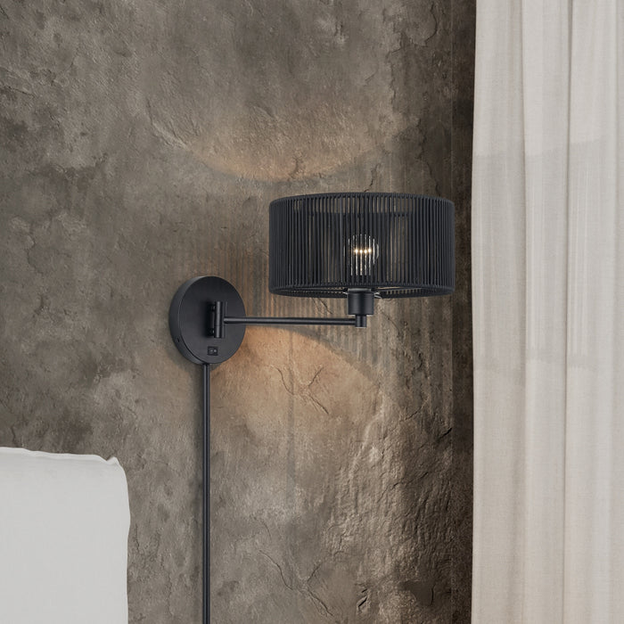 Livex Lighting - 60237-04 - One Light Swing Arm Wall Lamp - Acordia - Black