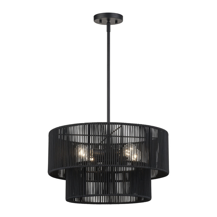 Livex Lighting - 60244-04 - Four Light Chandelier - Acordia - Black