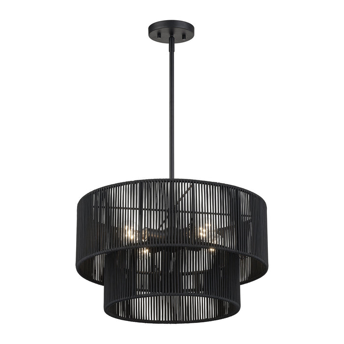 Livex Lighting - 60244-04 - Four Light Chandelier - Acordia - Black
