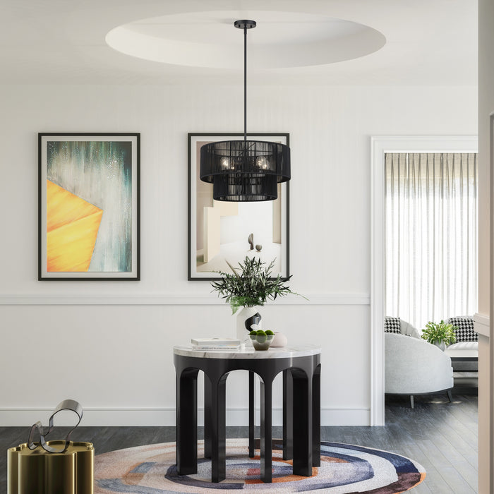 Livex Lighting - 60244-04 - Four Light Chandelier - Acordia - Black
