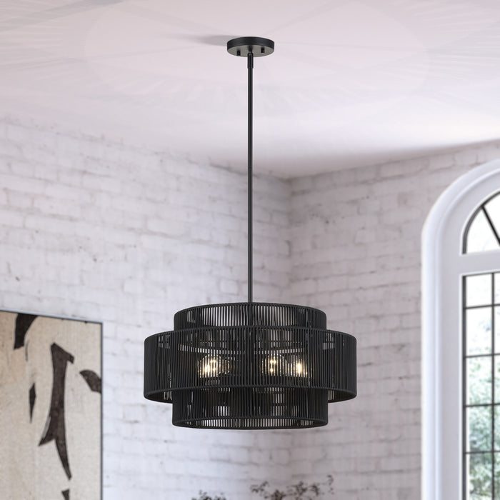Livex Lighting - 60245-04 - Five Light Chandelier - Acordia - Black
