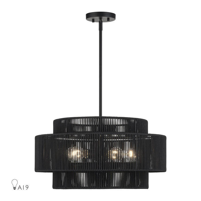Livex Lighting - 60245-04 - Five Light Chandelier - Acordia - Black