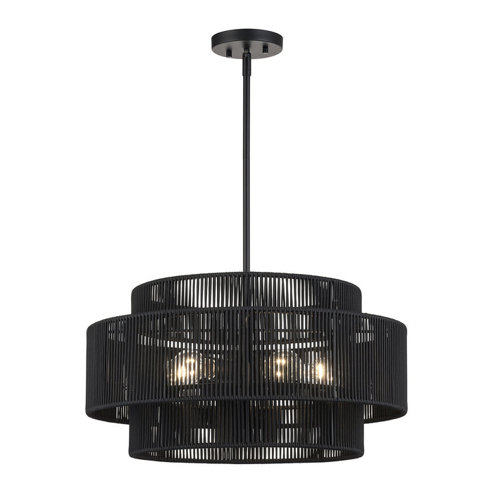 Livex Lighting - 60245-04 - Five Light Chandelier - Acordia - Black