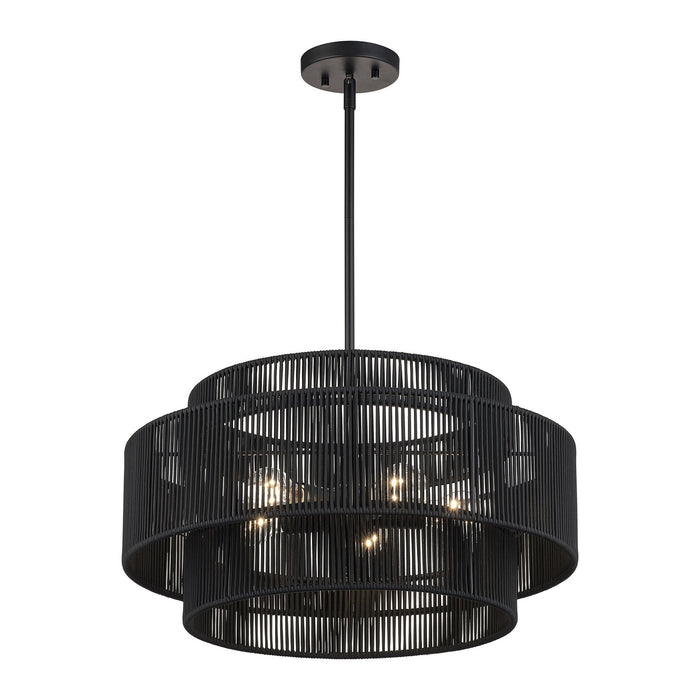 Livex Lighting - 60245-04 - Five Light Chandelier - Acordia - Black