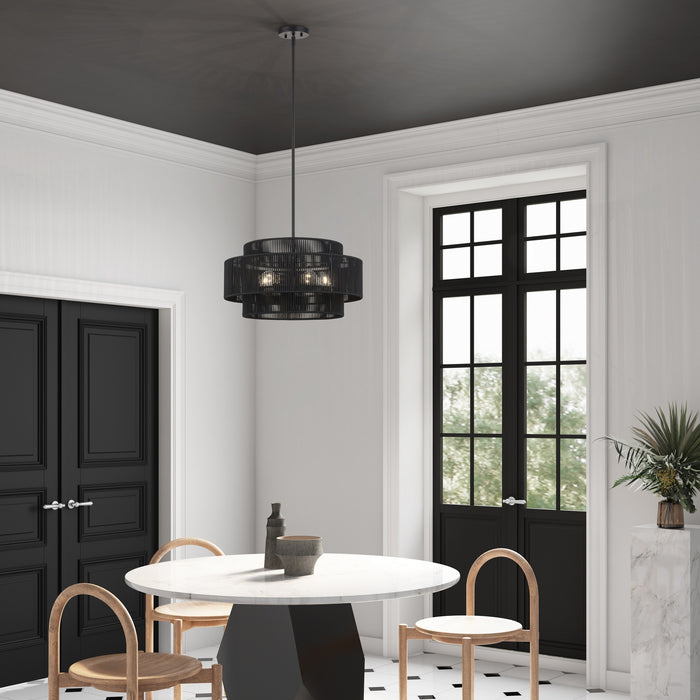 Livex Lighting - 60245-04 - Five Light Chandelier - Acordia - Black