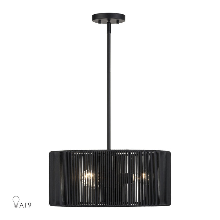 Livex Lighting - 60246-04 - Three Light Chandelier - Acordia - Black
