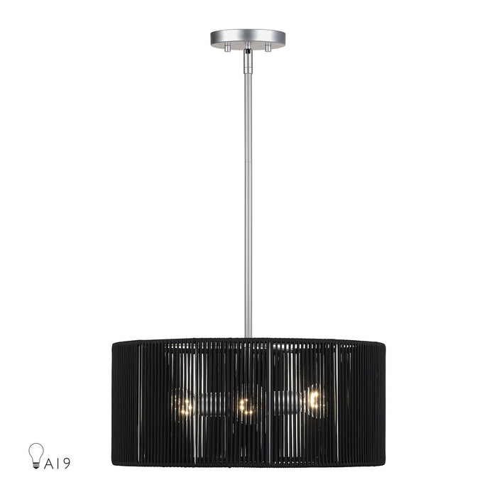 Livex Lighting - 60246-81 - Three Light Chandelier - Acordia - Painted Nickel