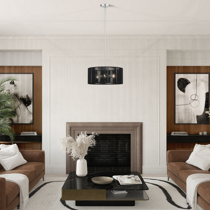 Livex Lighting - 60246-81 - Three Light Chandelier - Acordia - Painted Nickel