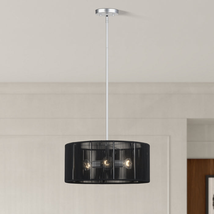 Livex Lighting - 60246-81 - Three Light Chandelier - Acordia - Painted Nickel