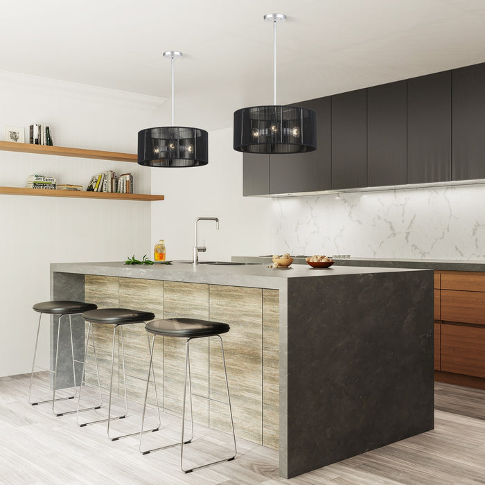 Livex Lighting - 60246-81 - Three Light Chandelier - Acordia - Painted Nickel