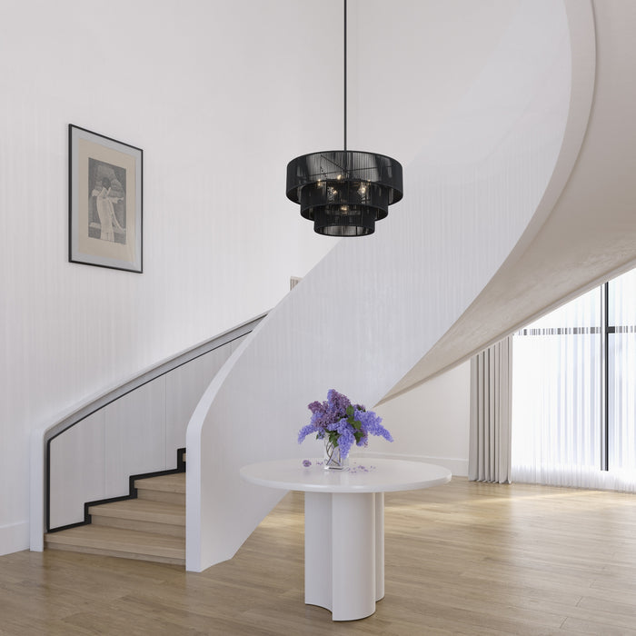 Livex Lighting - 60247-04 - Six Light Chandelier - Acordia - Black