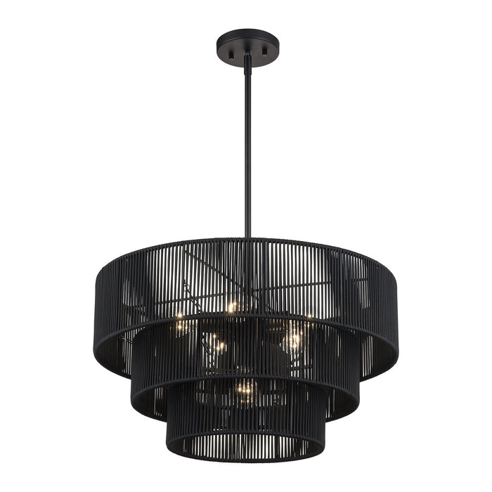 Livex Lighting - 60247-04 - Six Light Chandelier - Acordia - Black