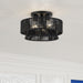Livex Lighting - 60252-04 - Three Light Semi-Flush Mount - Florell - Black