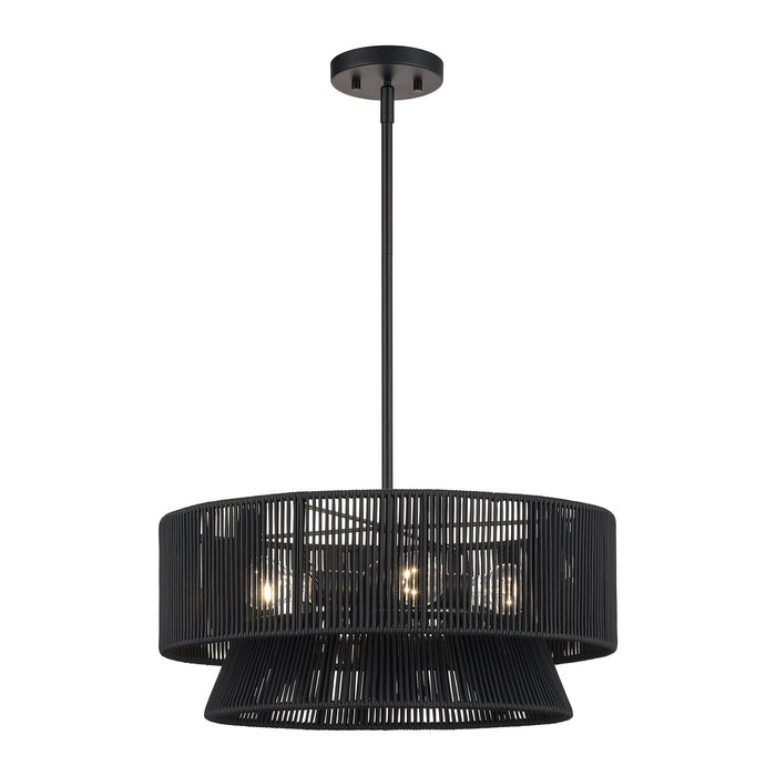 Livex Lighting - 60254-04 - Four Light Chandelier - Florell - Black