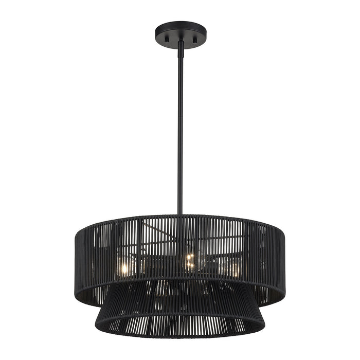 Livex Lighting - 60254-04 - Four Light Chandelier - Florell - Black