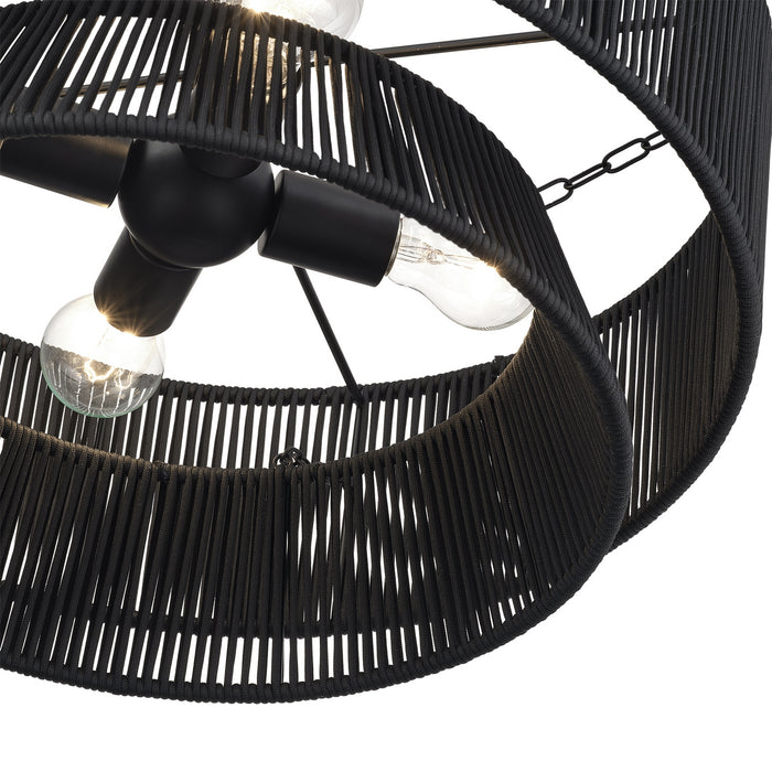 Livex Lighting - 60254-04 - Four Light Chandelier - Florell - Black