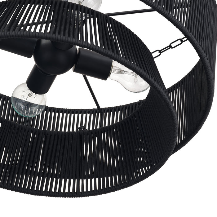 Livex Lighting - 60254-04 - Four Light Chandelier - Florell - Black