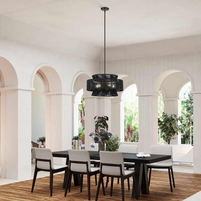 Livex Lighting - 60255-04 - Five Light Chandelier - Florell - Black