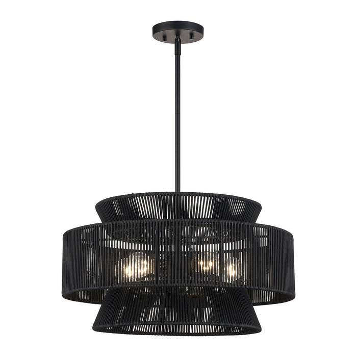 Livex Lighting - 60255-04 - Five Light Chandelier - Florell - Black