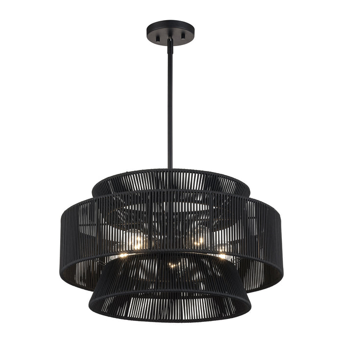 Livex Lighting - 60255-04 - Five Light Chandelier - Florell - Black