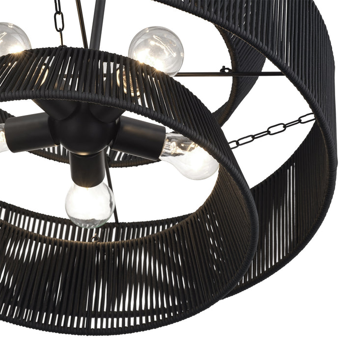 Livex Lighting - 60255-04 - Five Light Chandelier - Florell - Black