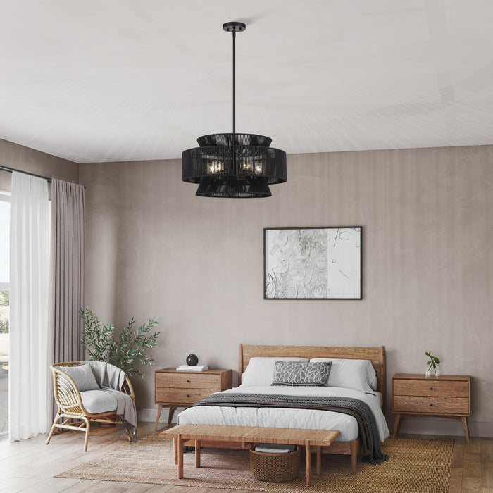 Livex Lighting - 60255-04 - Five Light Chandelier - Florell - Black