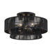Livex Lighting - 60256-04 - Three Light Semi-Flush Mount - Florell - Black