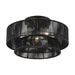 Livex Lighting - 60256-04 - Three Light Semi-Flush Mount - Florell - Black