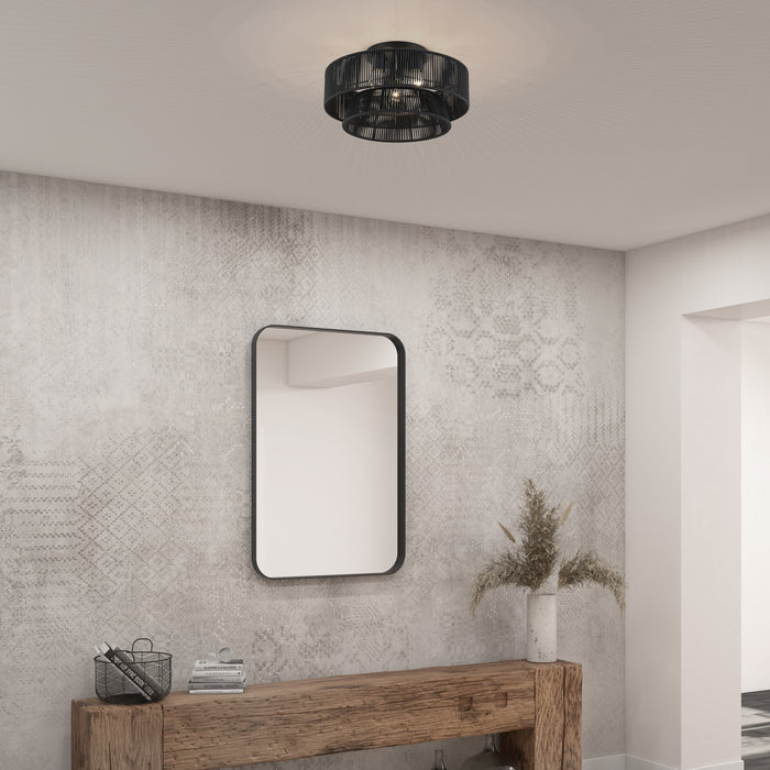 Livex Lighting - 60256-04 - Three Light Semi-Flush Mount - Florell - Black