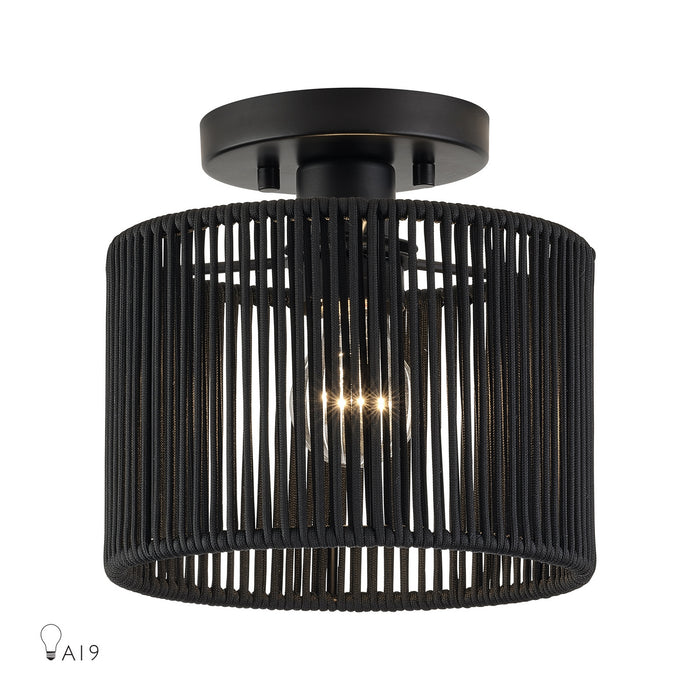 Livex Lighting - 60264-04 - One Light Semi-Flush Mount - Acordia - Black