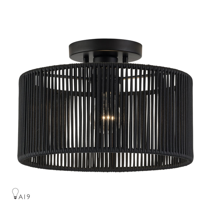 Livex Lighting - 60265-04 - One Light Semi-Flush Mount - Acordia - Black