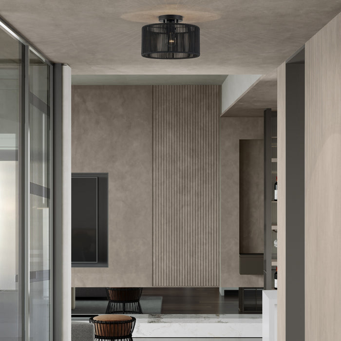 Livex Lighting - 60265-04 - One Light Semi-Flush Mount - Acordia - Black