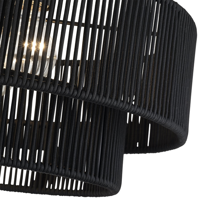 Livex Lighting - 60268-04 - Four Light Semi-Flush Mount - Acordia - Black