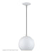 Livex Lighting - 60278-03 - LED Pendant - Kuppola - White w/Brushed Nickel
