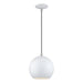 Livex Lighting - 60278-03 - LED Pendant - Kuppola - White w/Brushed Nickel