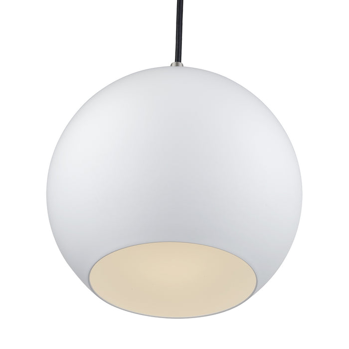 Livex Lighting - 60278-03 - LED Pendant - Kuppola - White w/Brushed Nickel