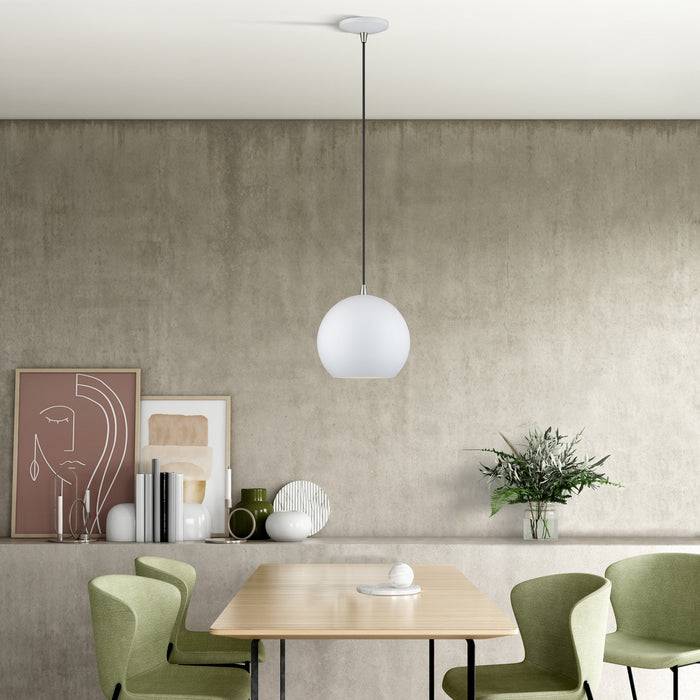 Livex Lighting - 60278-03 - LED Pendant - Kuppola - White w/Brushed Nickel