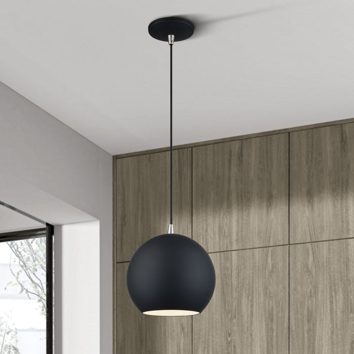 Livex Lighting - 60278-04 - LED Pendant - Kuppola - Black w/Brushed Nickel