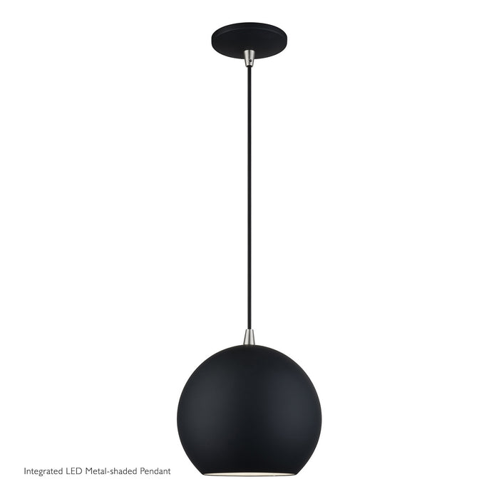 Livex Lighting - 60278-04 - LED Pendant - Kuppola - Black w/Brushed Nickel