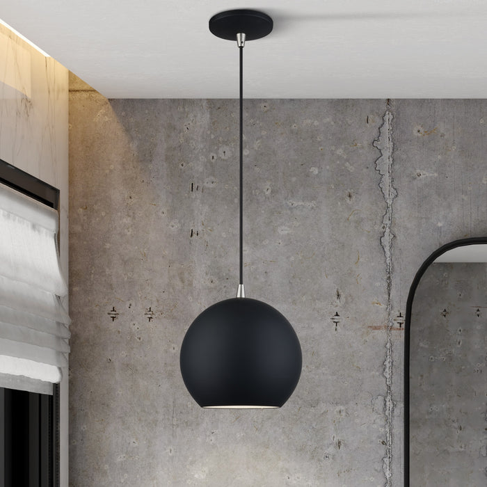 Livex Lighting - 60278-04 - LED Pendant - Kuppola - Black w/Brushed Nickel