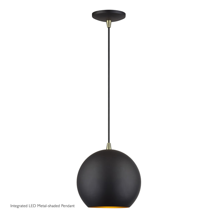 Livex Lighting - 60278-07 - LED Pendant - Kuppola - Bronze w/Antique Brass