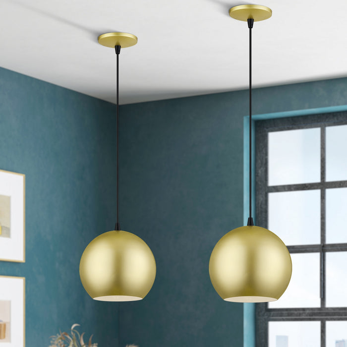 Livex Lighting - 60278-33 - LED Pendant - Kuppola - Soft Gold w/Black