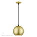 Livex Lighting - 60278-33 - LED Pendant - Kuppola - Soft Gold w/Black