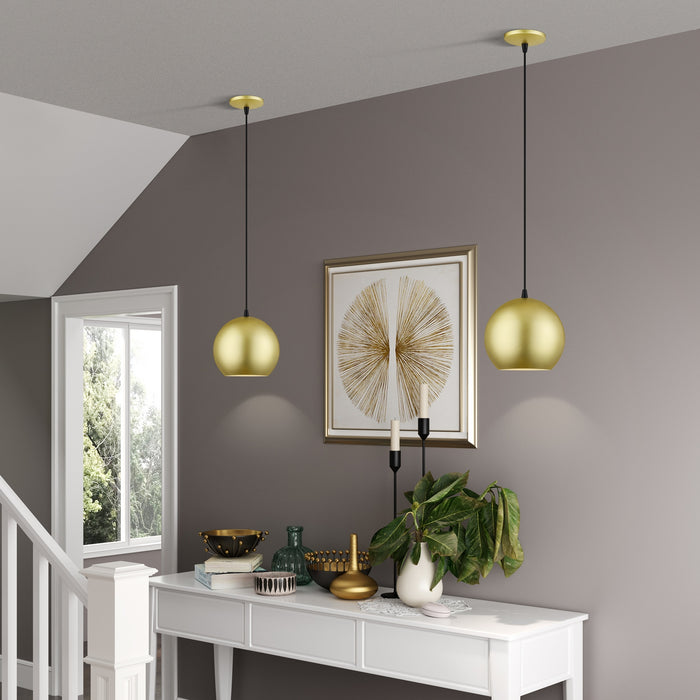 Livex Lighting - 60278-33 - LED Pendant - Kuppola - Soft Gold w/Black