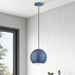 Livex Lighting - 60278-84 - LED Pendant - Kuppola - Ocean Blue w/Brushed Nickel