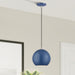 Livex Lighting - 60278-84 - LED Pendant - Kuppola - Ocean Blue w/Brushed Nickel