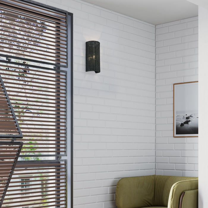 Livex Lighting - 60430-91 - One Light Wall Sconce - Weavington - Brushed Nickel