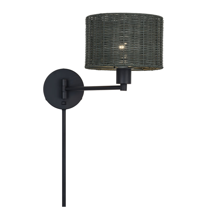 Livex Lighting - 60439-04 - One Light Swing Arm Wall Lamp - Weavington - Black